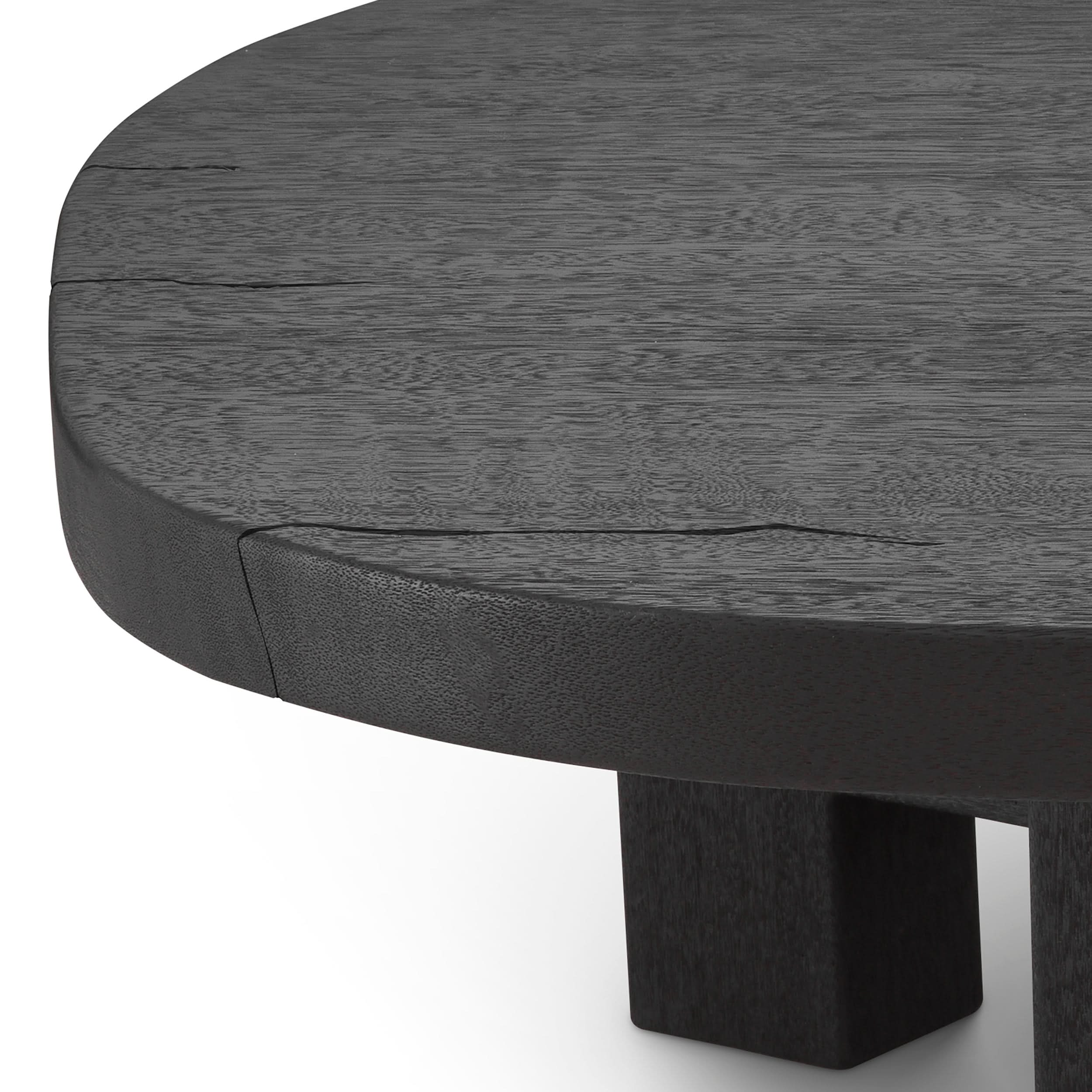 Eichholtz Couchtisch Libertine – Meranti-Holz | Burnt Finish | Oval Couchtisch oval Eichholtz