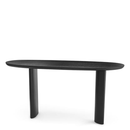 Eichholtz Konsolentisch Lindner – Schwarzes Furnier | Organische Form | Elliptische Beine Konsolentisch Eichholtz