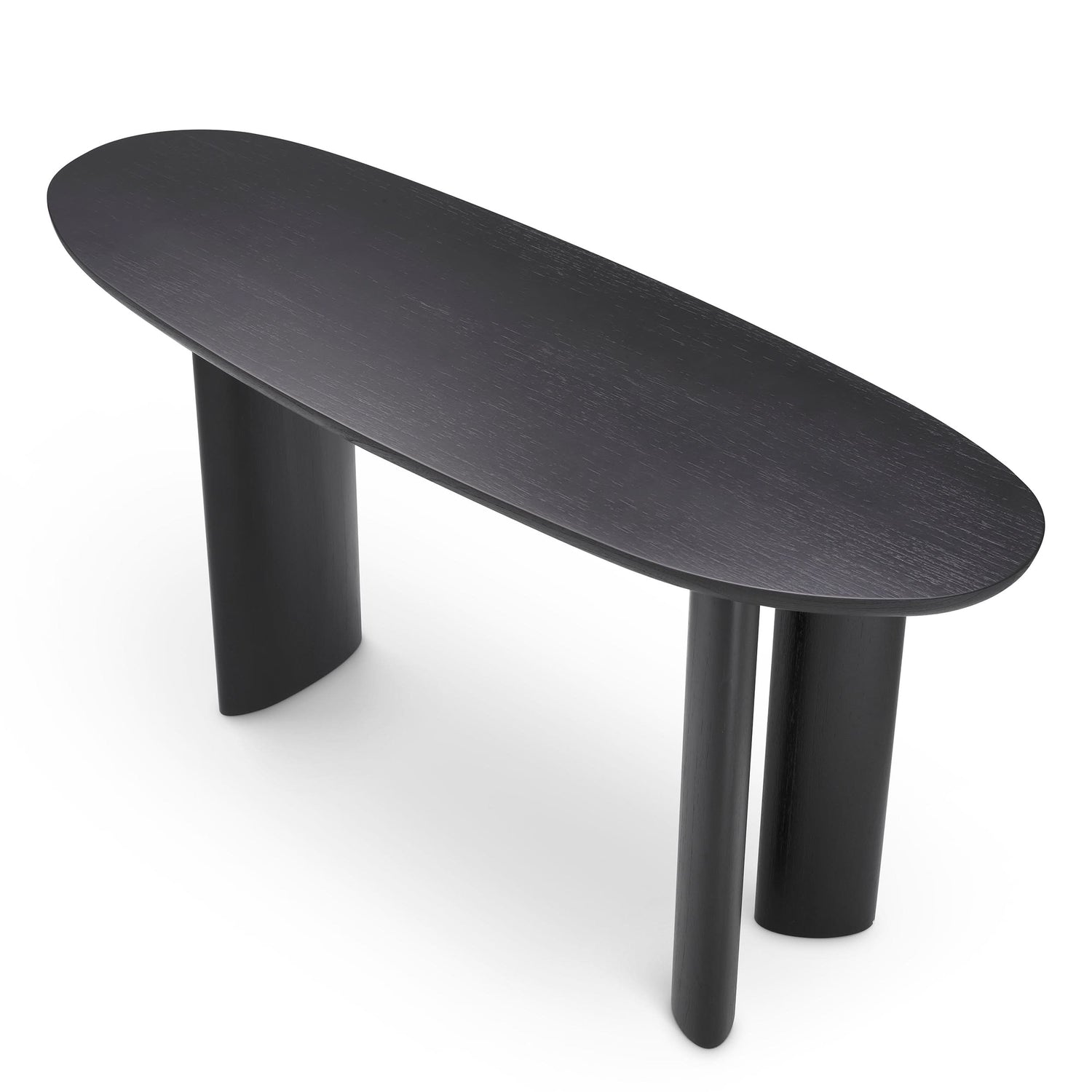 Eichholtz Konsolentisch Lindner – Schwarzes Furnier | Organische Form | Elliptische Beine Konsolentisch Eichholtz