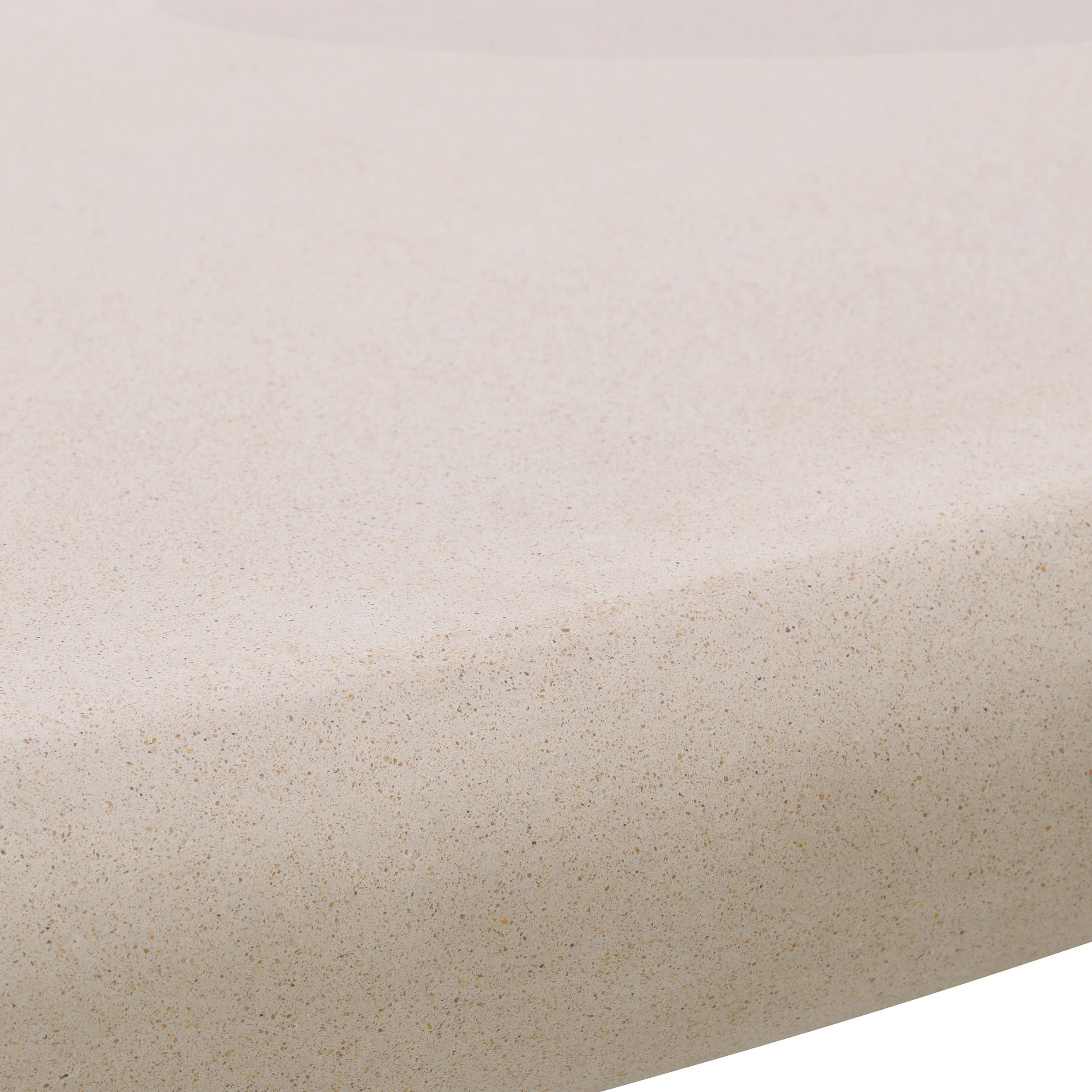 Eichholtz Outdoor Beistelltisch Vitalis – Creme | Glasfaserverstärkter Beton Outdoor Beistelltisch rund Eichholtz