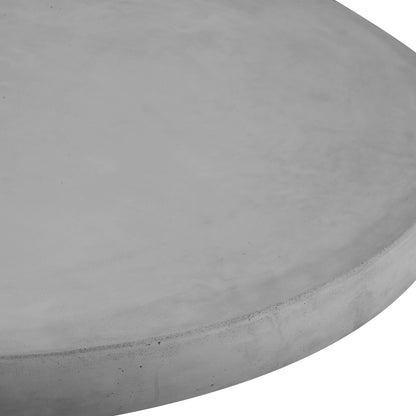 Eichholtz Outdoor Couchtisch Cleon – Glattes Grau | Glasfaserverstärkter Beton Outdoor Couchtisch rund Eichholtz