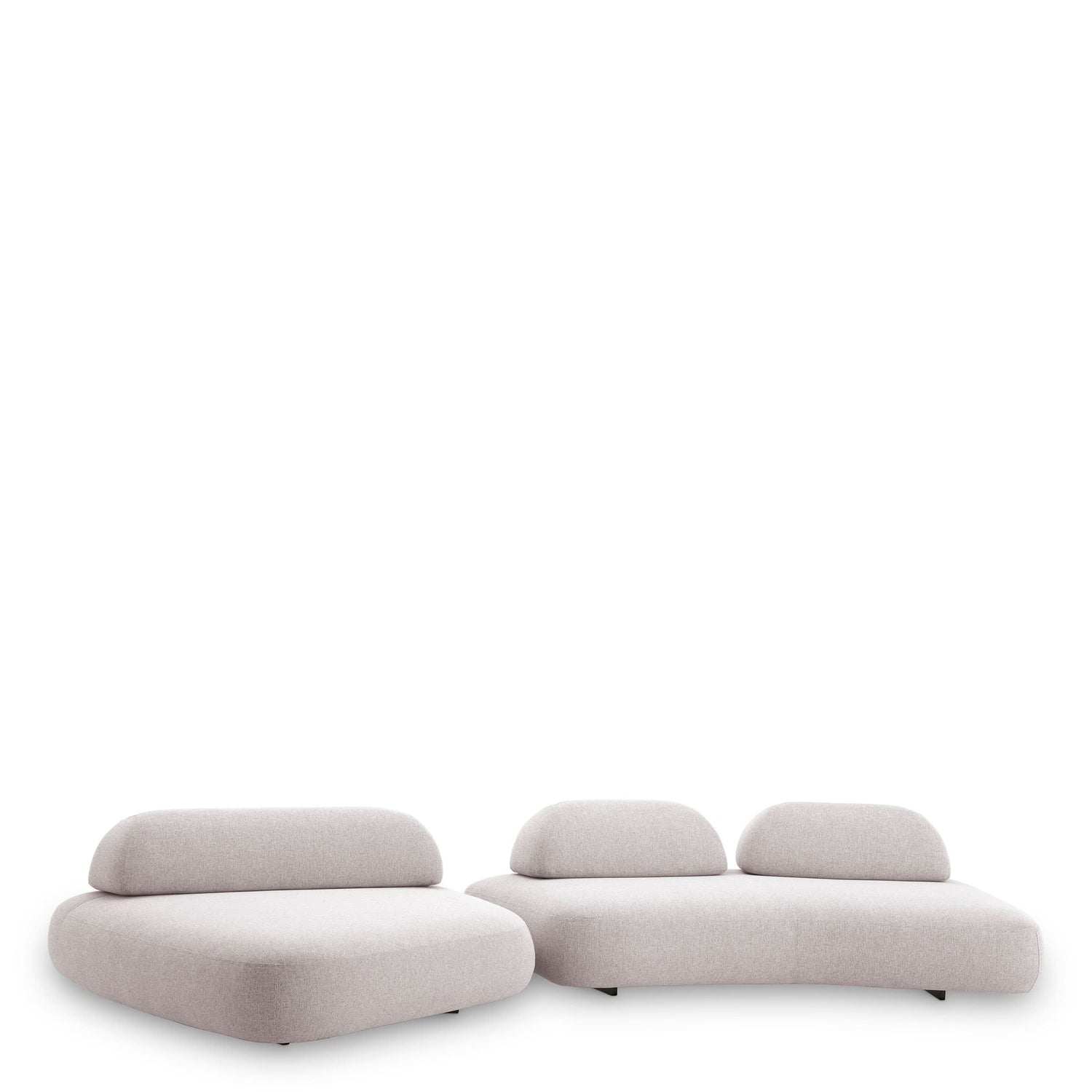 Eichholtz Outdoor Sofa Residenza – Mauritius Hellgrau | Schwarzes Gestell Outdoor Sofa Eichholtz