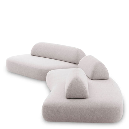 Eichholtz Outdoor Sofa Residenza – Mauritius Hellgrau | Schwarzes Gestell Outdoor Sofa Eichholtz