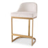 Eichholtz Tresenhocker Condos – Lyssa Off-White | Gebürstetes Messing Barstuhl Eichholtz