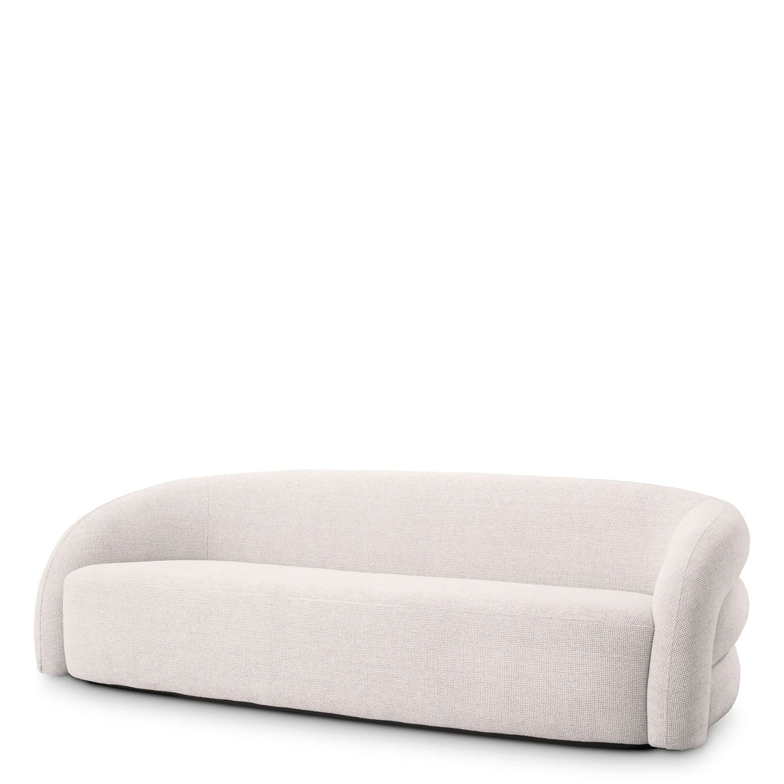 Eichholtz Sofa Novelle – Lyssa Off-White | Schwarzer Sockel 3-Sitzer Sofa Eichholtz
