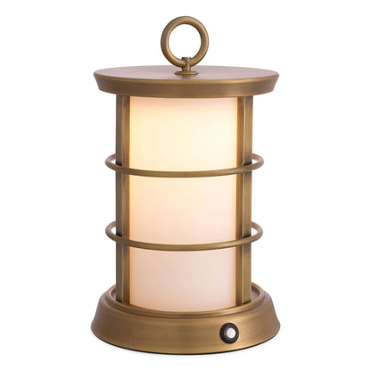 Eichholtz Outdoor Tischleuchte Kyle S – Antikmessing Outdoor Tischlampe Eichholtz