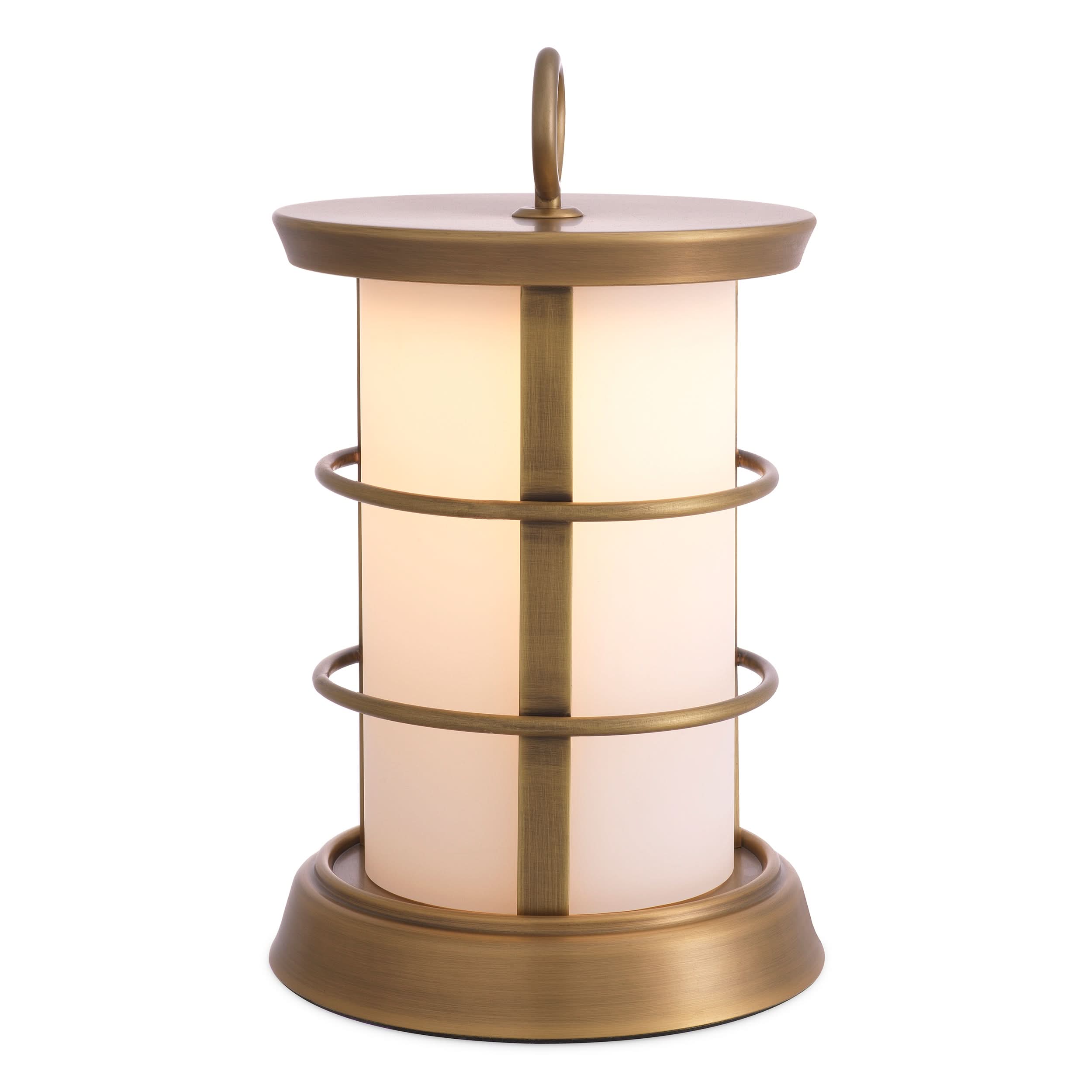Eichholtz Outdoor Tischleuchte Kyle S – Antikmessing Outdoor Tischlampe Eichholtz