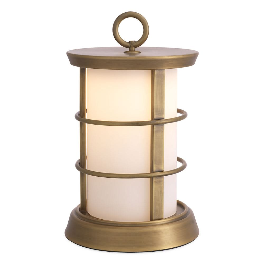 Eichholtz Outdoor Tischleuchte Kyle S – Antikmessing Outdoor Tischlampe Eichholtz