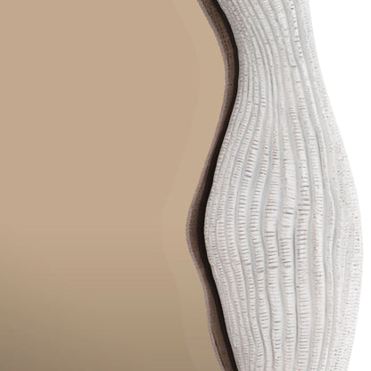 Eichholtz Spiegel Genta S – Weiß | Spiegelglas in Bronze-Optik Wandspiegel asymmetrisch Eichholtz