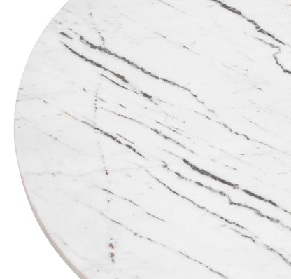 Eichholtz Beistelltisch Terry – Weißer Marmor Beistelltisch rund Eichholtz