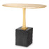 Eichholtz Beistelltisch Kayan L – Schwarzer Granit | Poliertes Messing | Oval Beistelltisch oval Eichholtz