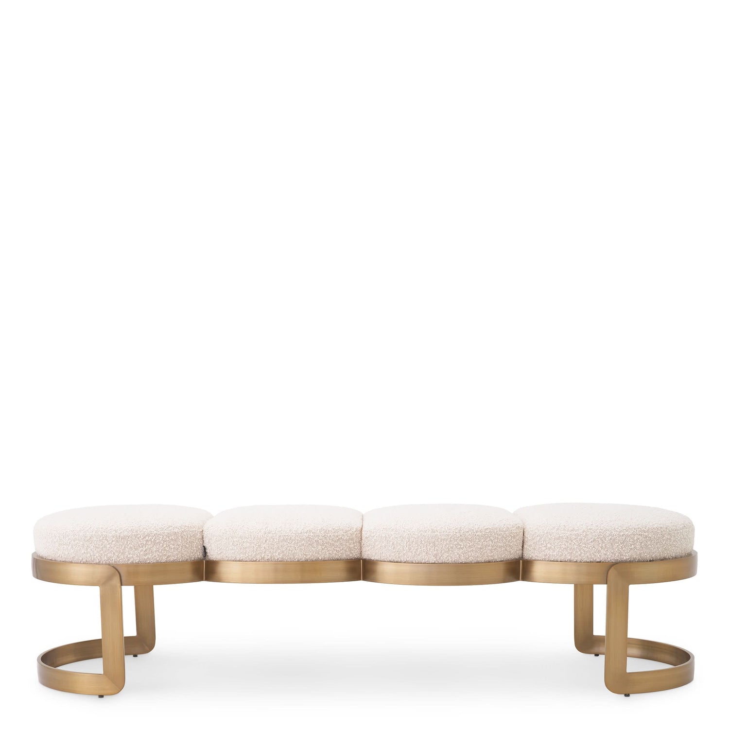 Eichholtz – Polsterbank Newport (Bouclé Cream | Brushed Brass) Polsterbank Eichholtz