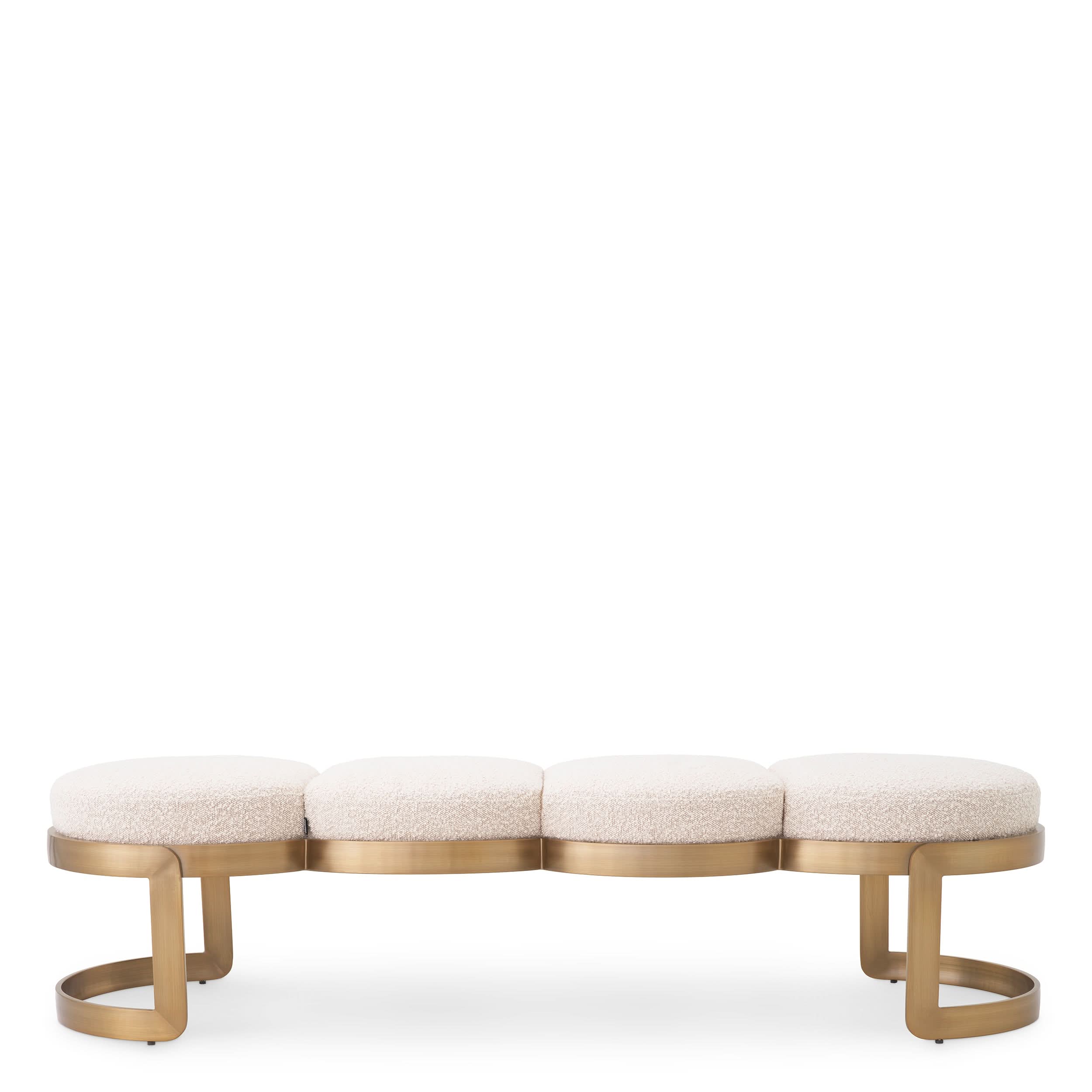 Eichholtz – Polsterbank Newport (Bouclé Cream | Brushed Brass) Polsterbank Eichholtz