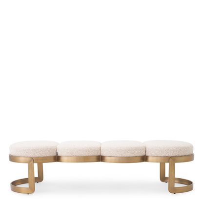 Eichholtz – Polsterbank Newport (Bouclé Cream | Brushed Brass) Polsterbank Eichholtz