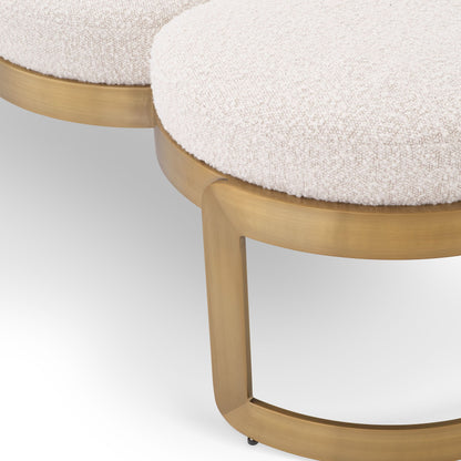 Eichholtz – Polsterbank Newport (Bouclé Cream | Brushed Brass) Polsterbank Eichholtz