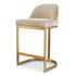 Eichholtz Tresenhocker Condos – Lyssa Sand | Gebürstetes Messing Barstuhl Eichholtz