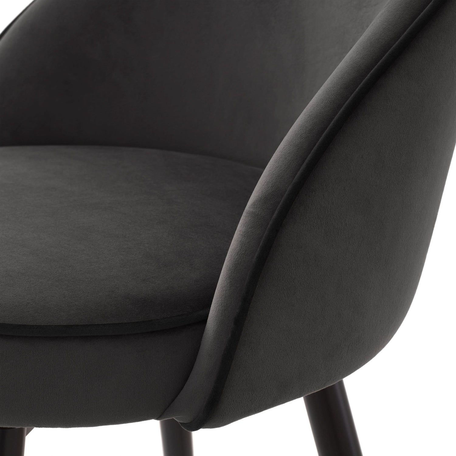 Eichholtz Barhocker Cooper – Roche Dark Grey Velvet (Set aus 2) 2er-Set Barstühle Eichholtz