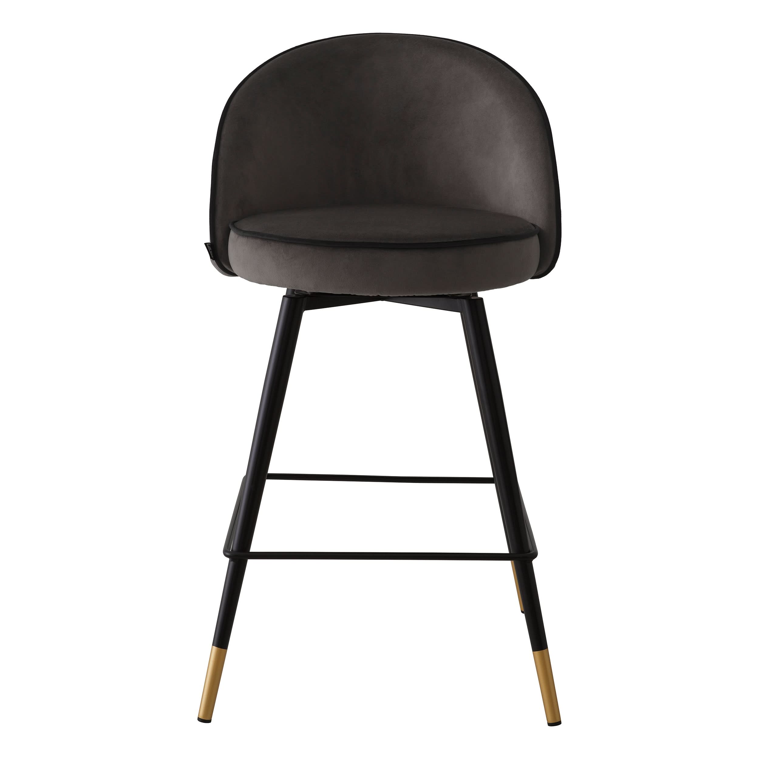 Eichholtz Tresenhocker Cooper – Roche dark grey velvet  (2er-Set)