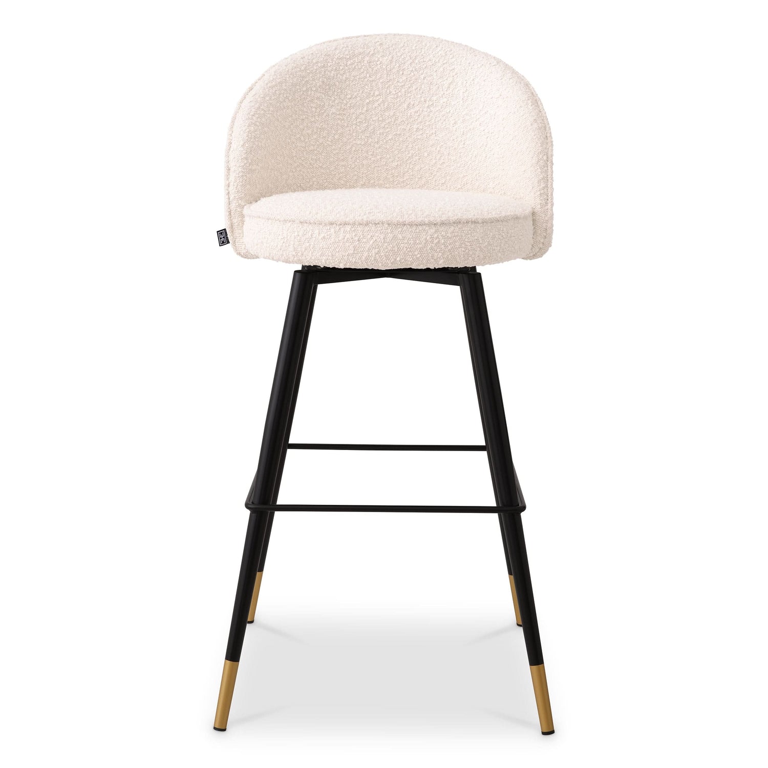 Eichholtz Barhocker Cooper – Bouclé Cream (Set aus 2) 2er-Set Barstühle Eichholtz