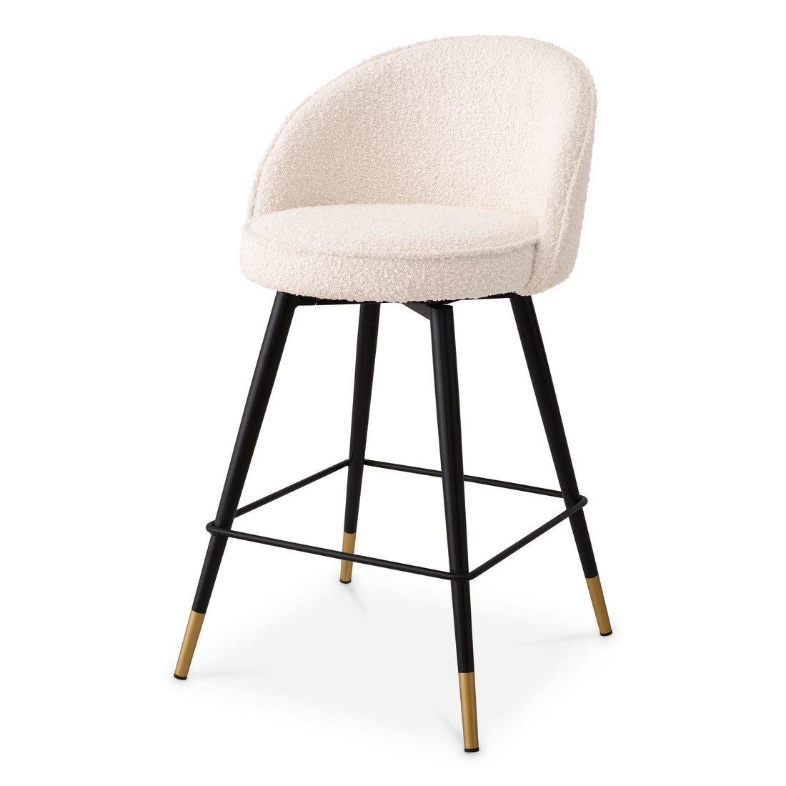 Eichholtz Tresenhocker Cooper Bouclé Cream – 2er-Set 2er-Set Barstühle Eichholtz