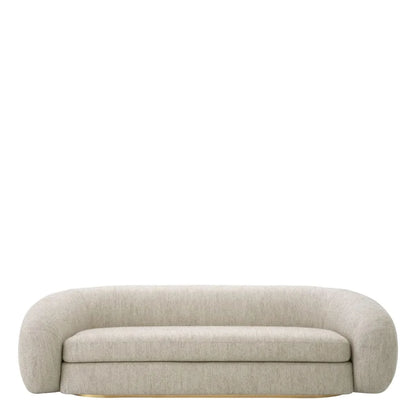 Eichholtz – Sofa Cosenza (Splendor Light Grey | Brushed Brass Base) 3-Sitzer Sofa Eichholtz