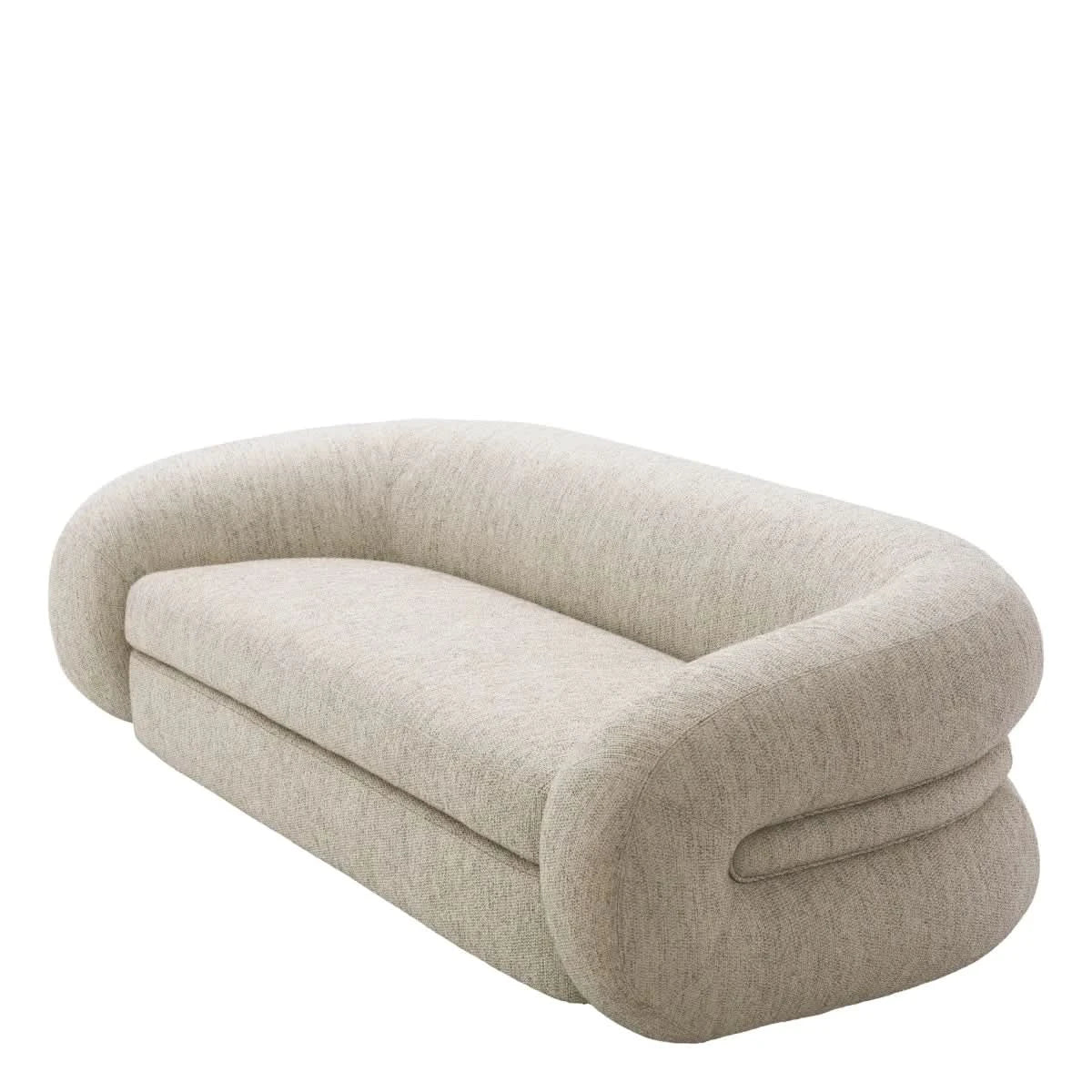 Eichholtz – Sofa Cosenza (Splendor Light Grey | Brushed Brass Base) 3-Sitzer Sofa Eichholtz