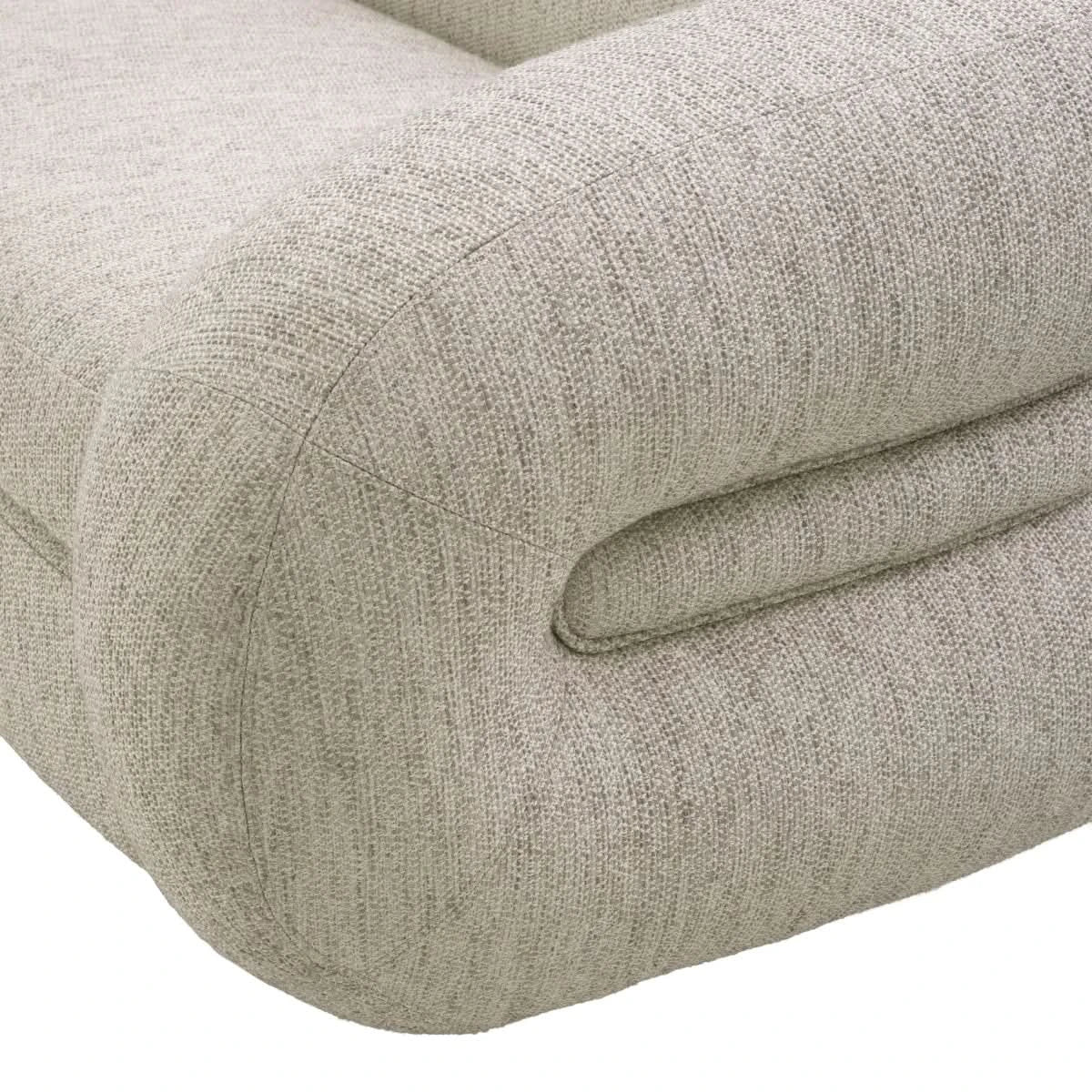 Eichholtz – Sofa Cosenza (Splendor Light Grey | Brushed Brass Base) 3-Sitzer Sofa Eichholtz