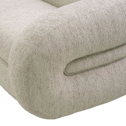 Eichholtz – Sofa Cosenza (Splendor Light Grey | Brushed Brass Base) 3-Sitzer Sofa Eichholtz