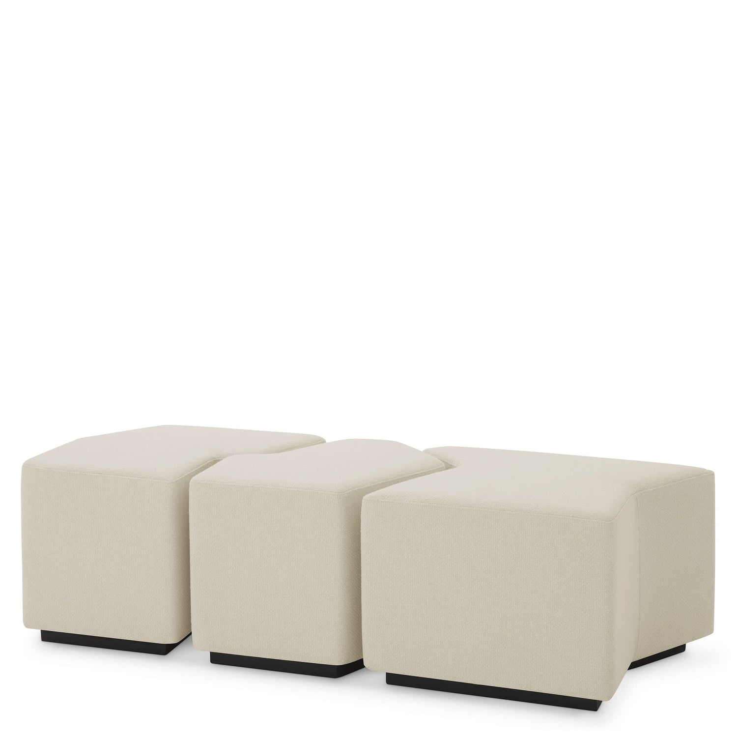 Eichholtz Hocker Filbert – 3er-Set Polsterhocker Eichholtz