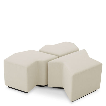 Eichholtz Hocker Filbert – 3er-Set Polsterhocker Eichholtz
