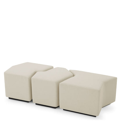 Eichholtz Hocker Filbert – 3er-Set Polsterhocker Eichholtz