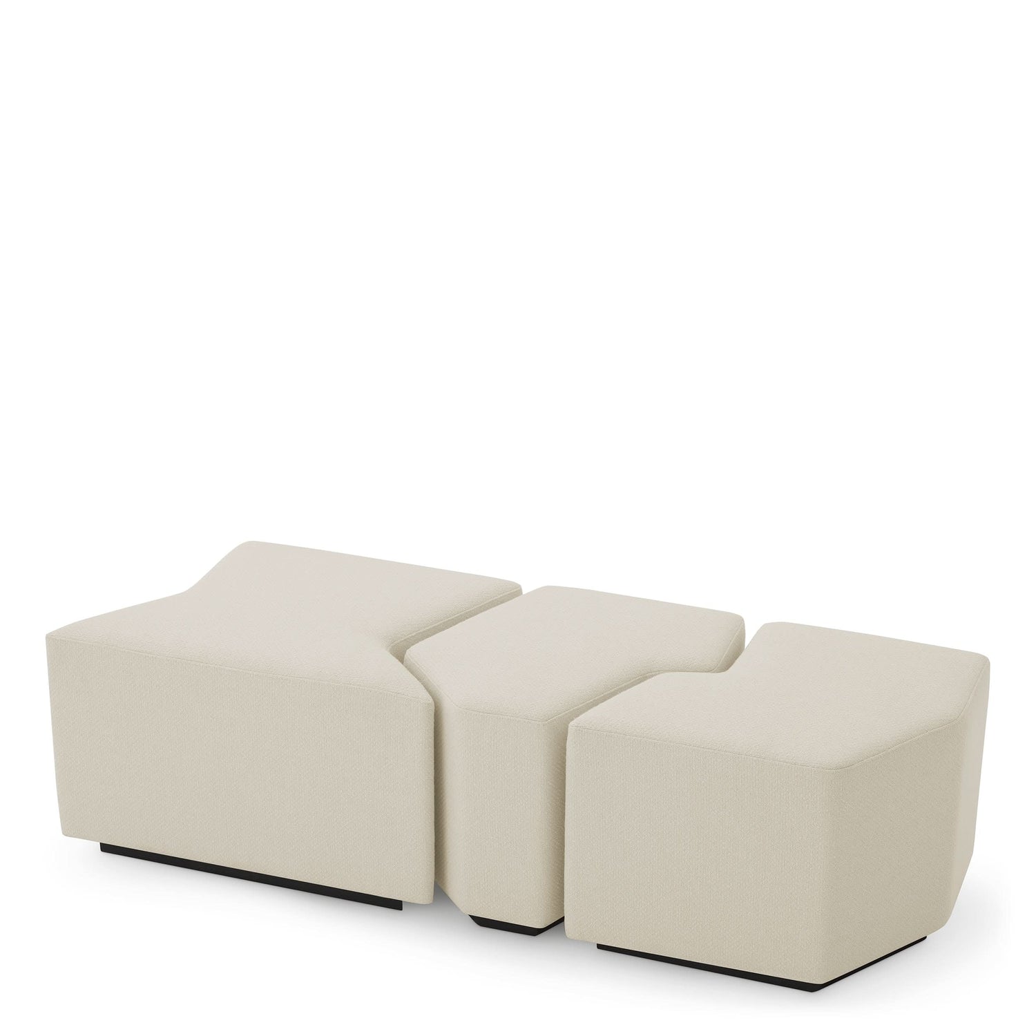 Eichholtz Hocker Filbert – 3er-Set Polsterhocker Eichholtz