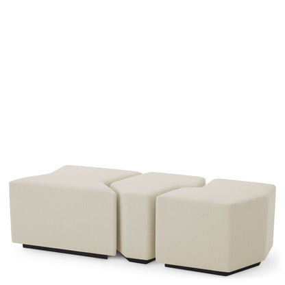 Eichholtz Hocker Filbert – 3er-Set Polsterhocker Eichholtz