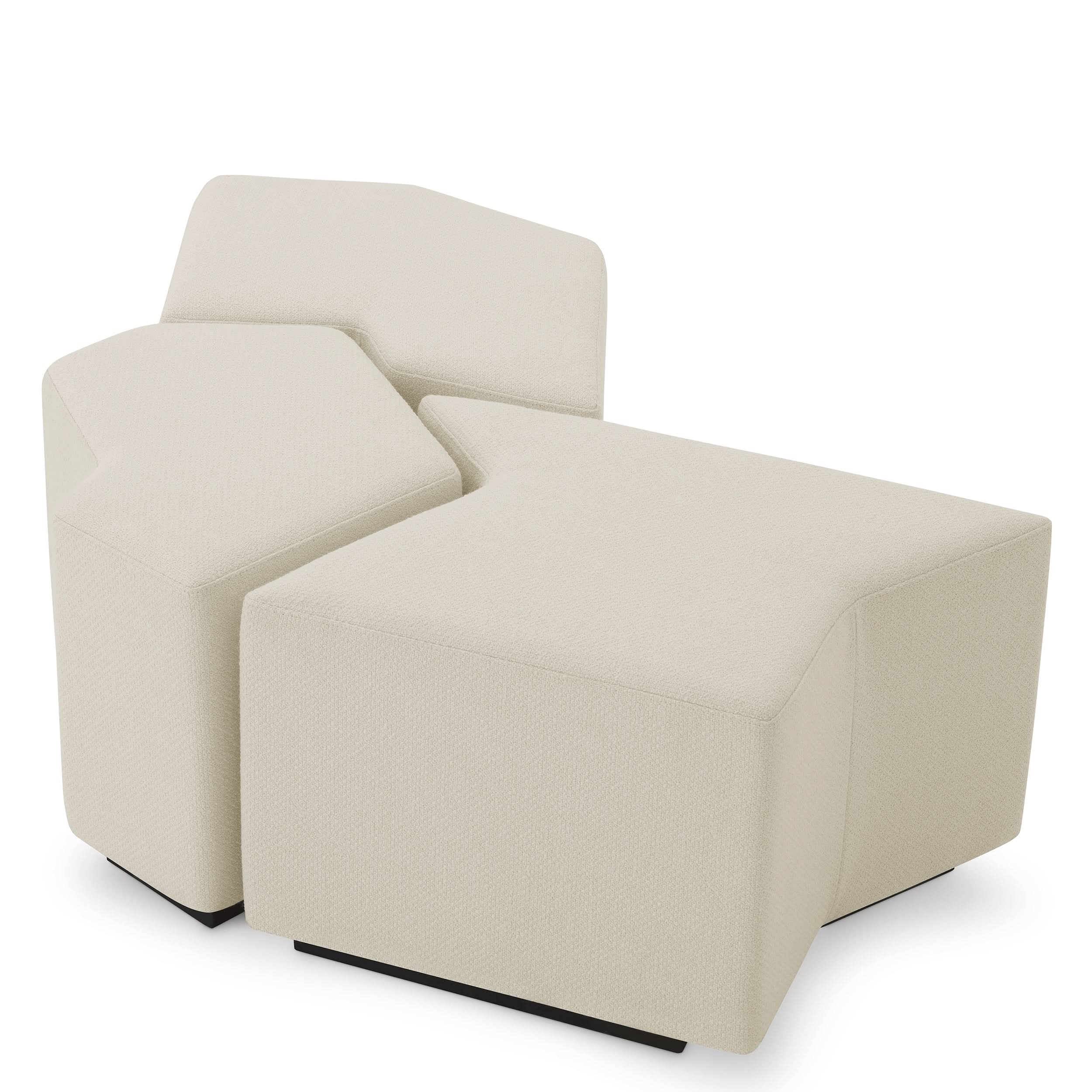 Eichholtz Hocker Filbert – 3er-Set Polsterhocker Eichholtz