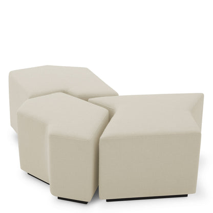Eichholtz Hocker Filbert – 3er-Set Polsterhocker Eichholtz
