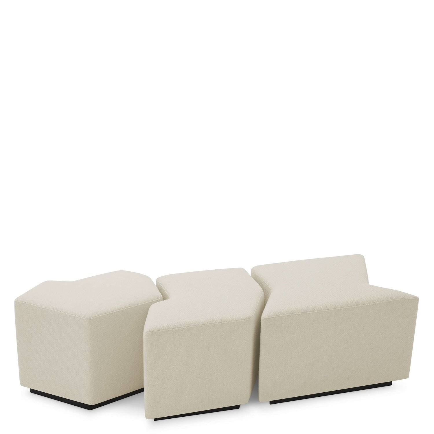 Eichholtz Hocker Filbert – 3er-Set Polsterhocker Eichholtz