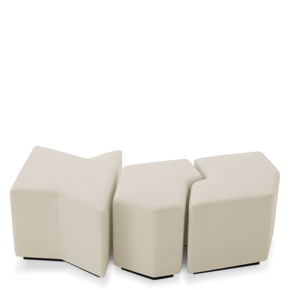 Eichholtz Hocker Filbert – 3er-Set Polsterhocker Eichholtz