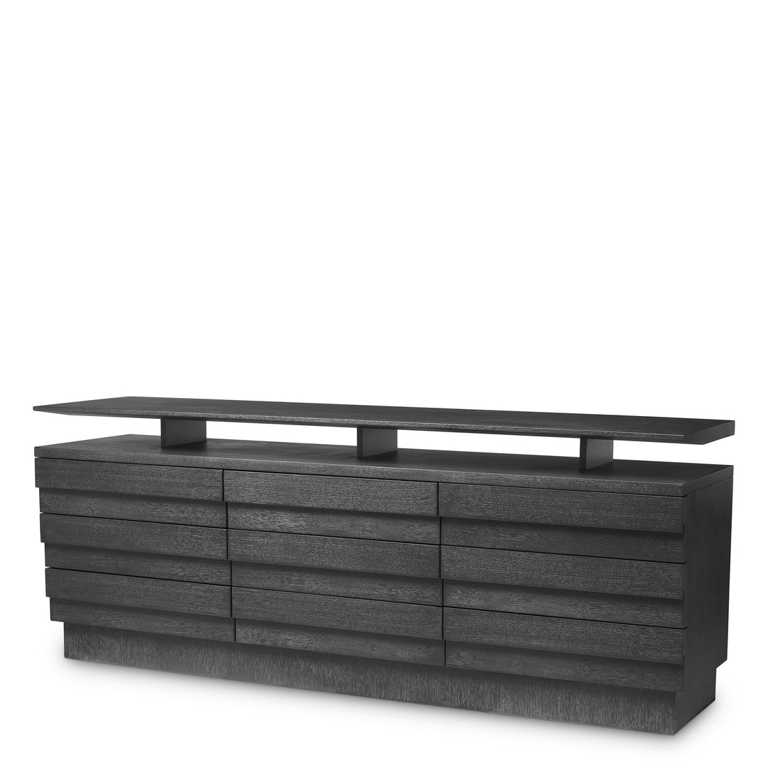 Eichholtz Kommode Quintino - Charcoal Grey Oak Veneer Sideboard Eichholtz
