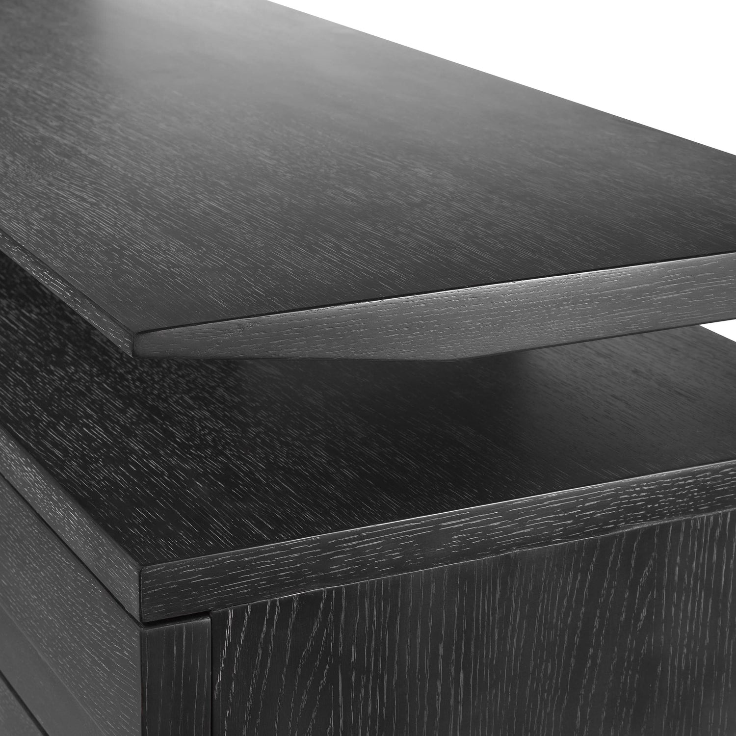 Eichholtz Kommode Quintino - Charcoal Grey Oak Veneer Sideboard Eichholtz