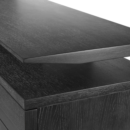 Eichholtz Kommode Quintino - Charcoal Grey Oak Veneer Sideboard Eichholtz