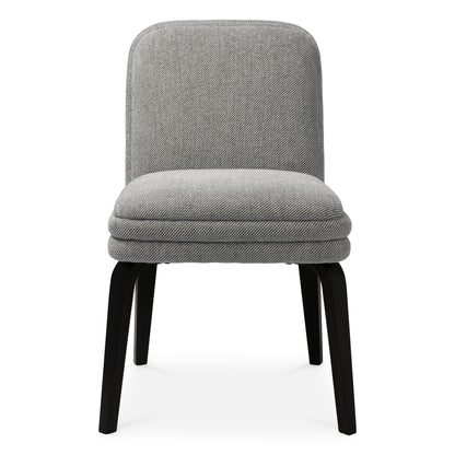 Eichholtz Esszimmerstuhl Lucia – Fisher Grau | Schwarze Beine Esszimmerstuhl Eichholtz