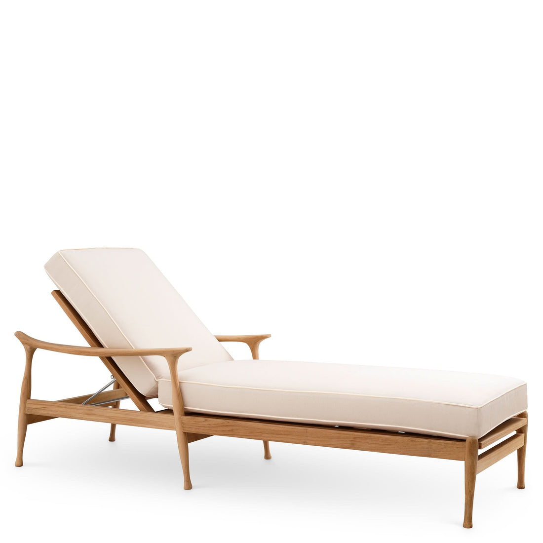 Eichholtz Outdoor Daybed Manzo – Natural Teak | Flores Off-White Outdoor Liege Eichholtz