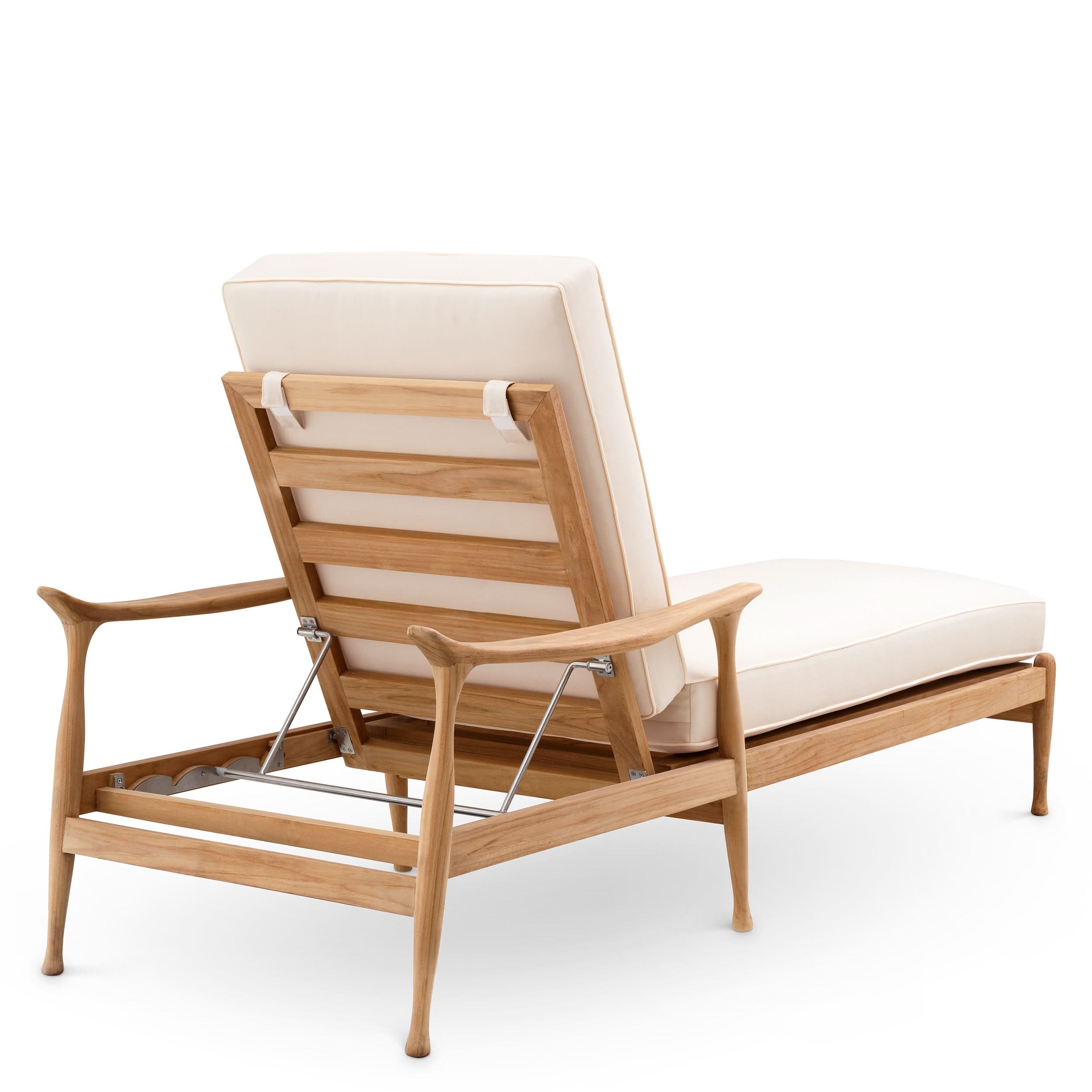 Eichholtz Outdoor Daybed Manzo – Natural Teak | Flores Off-White Outdoor Liege Eichholtz