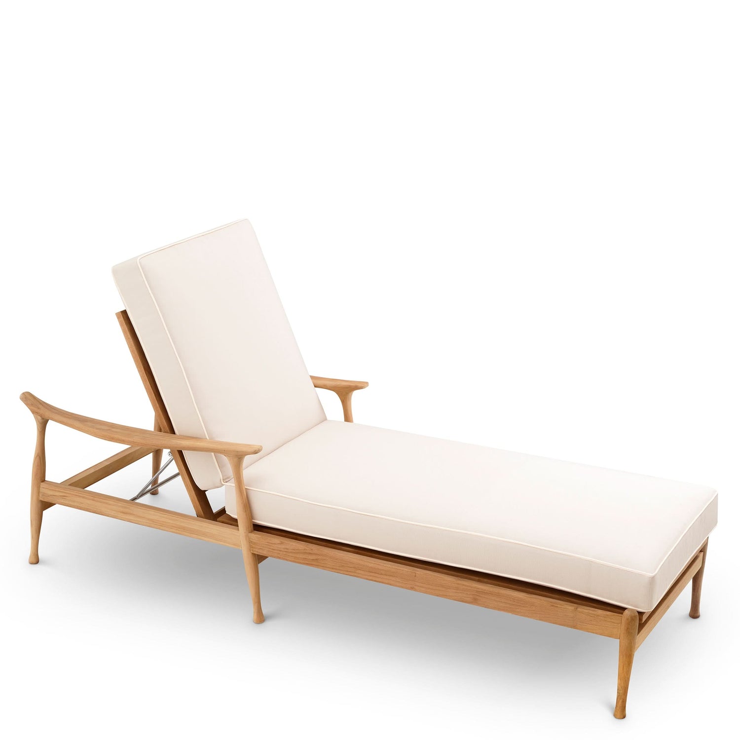 Eichholtz Outdoor Daybed Manzo – Natural Teak | Flores Off-White Outdoor Liege Eichholtz