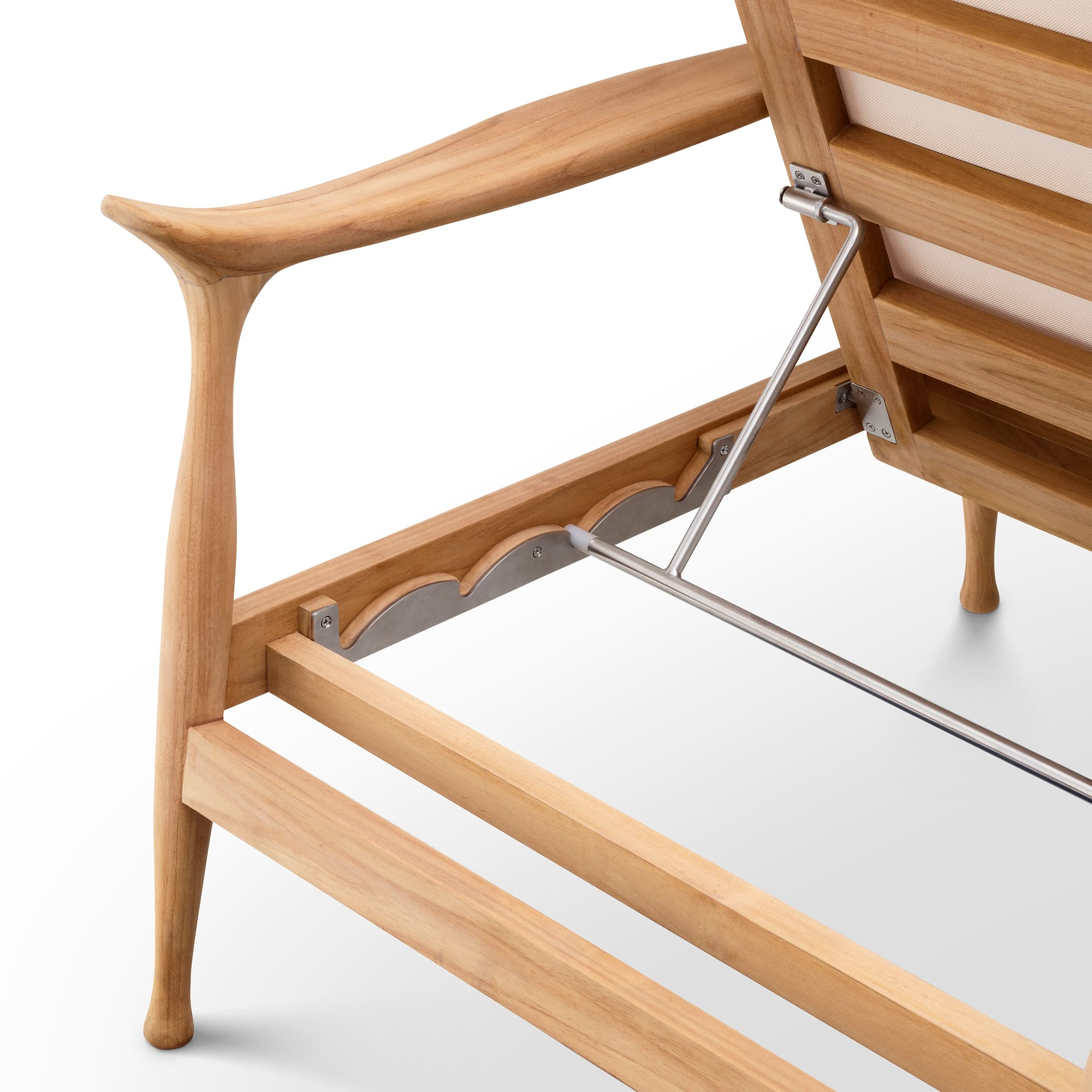 Eichholtz Outdoor Daybed Manzo – Natural Teak | Flores Off-White Outdoor Liege Eichholtz