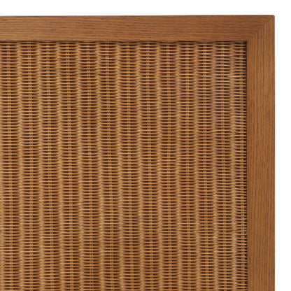 Eichholtz Anrichte Borchard - Caramel Oak Veneer | Woven Rattan | Bronze Finish Sideboard Eichholtz