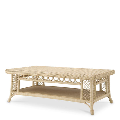 Eichholtz Couchtisch Saba Rechteckig – Natur-Rattan Couchtisch eckig Eichholtz