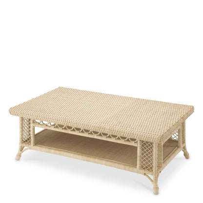 Eichholtz Couchtisch Saba Rechteckig – Natur-Rattan Couchtisch eckig Eichholtz