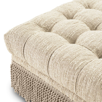 Eichholtz Ottoman Dorantes – Bouclé Sonata Cream Polsterhocker Eichholtz