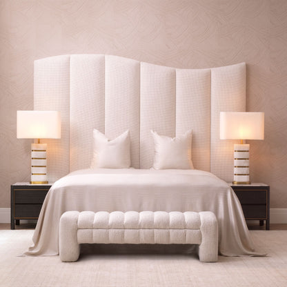 Eichholtz Sitzbank Taranto – Cascade Off-White Polsterbank Eichholtz